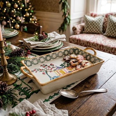 Painted Garden Stoneware Baker