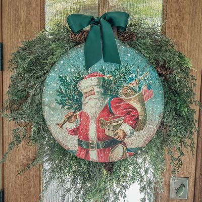 Patriotic Santa Wall Sign