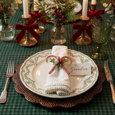 Peppermint Twist Napkin Ring Set of 4