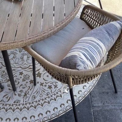 Perfectly Patterned Round Vinyl Rug Mat