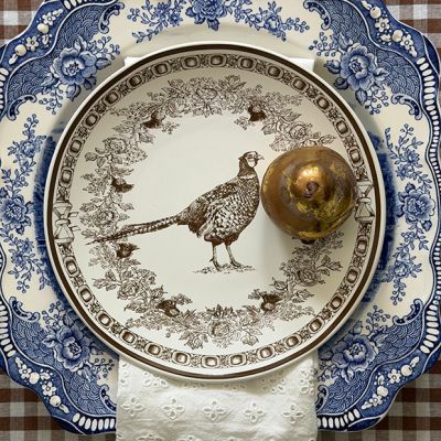 Pheasant Pattern Stoneware Side Plate