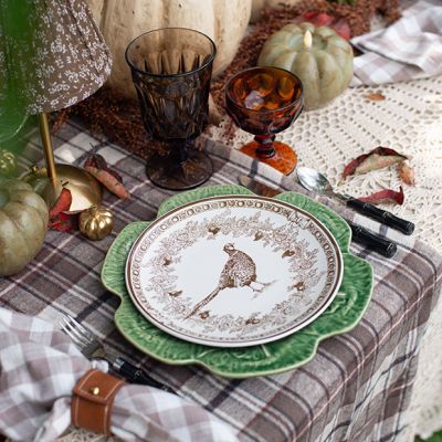 Pheasant Pattern Stoneware Side Plate