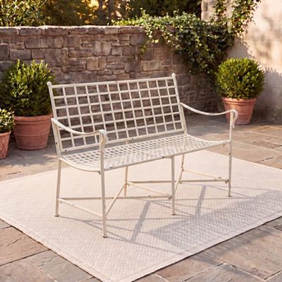 Porch Garden Metal Patio Bench
