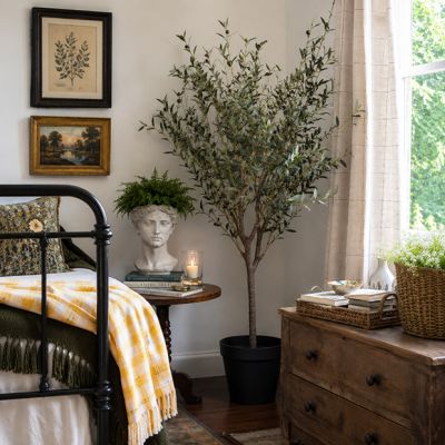 Potted Faux Greek Olive Tree 67 Inch