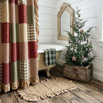 Prairie Farmhouse Patchwork Shower Curtain