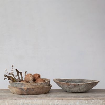Primitive Found Wood Decorative Bowl