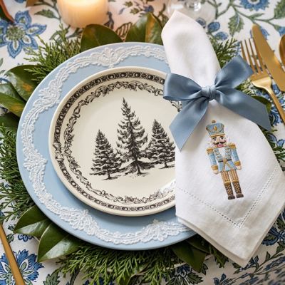 Primitive Pines Stoneware Plate Set of 4