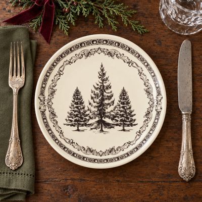 Primitive Pines Stoneware Plate