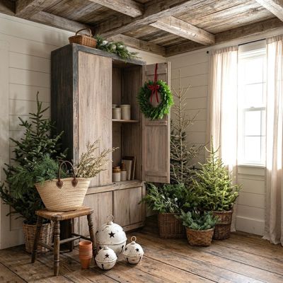 Reclaimed Pine 4 Door Tall Cupboard
