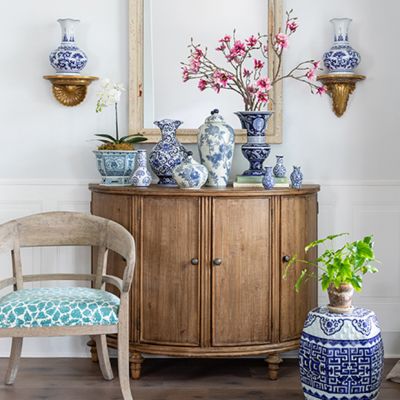 Reclaimed Pine Demilune Cabinet