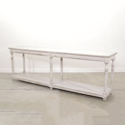 Reclaimed Wood Traditional Tiered Console Table