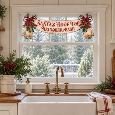 Reindeer Bash Metal Holiday Wall Sign