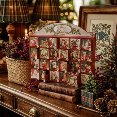 Retro Santa Christmas Countdown Box