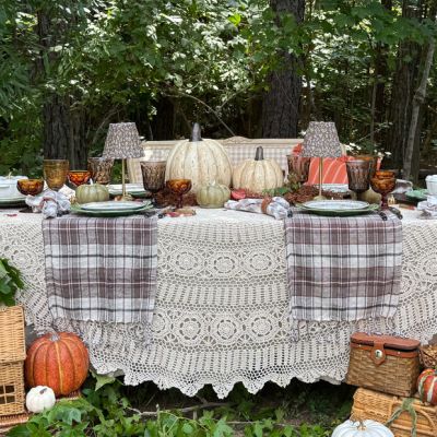 Reversible Farmhouse Plaid Table Runner