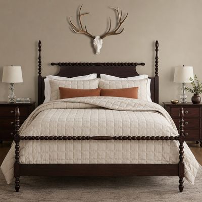 Rolling Pin Turned Post Bed Frame