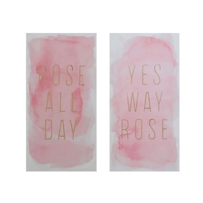 Rose Canvas Wall Art Set of 2