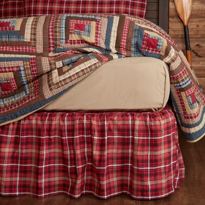 Rustic Americana Plaid Bedskirt