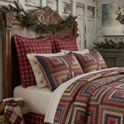 Rustic Americana Plaid Euro Sham