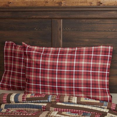 Rustic Americana Plaid Pillowcase Set of 2