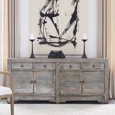 Rustic Antiqued Farmhouse Sideboard