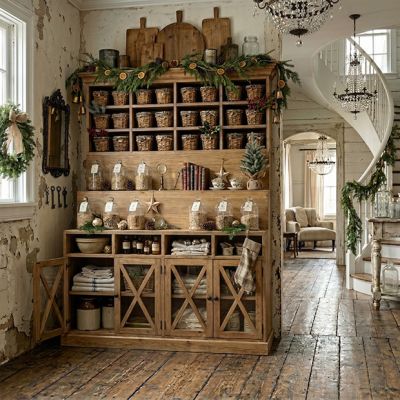 Rustic Farmhouse Display Cabinet