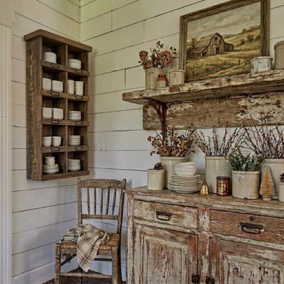 Rustic Label Wall Shelf