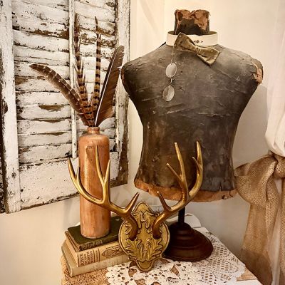 Rustic Woodland Antler Wall Mount Decor 17 Inch