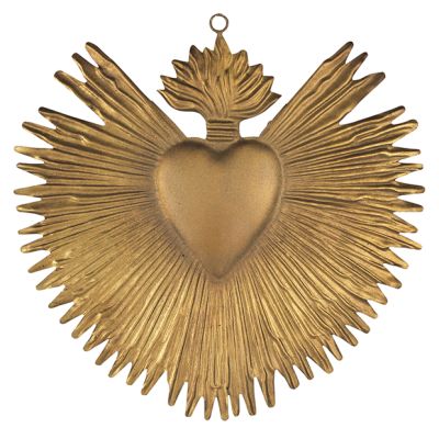 Sacred Milagro Metal Heart Ornament
