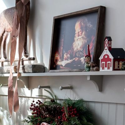 Santa Checking It Twice Horizontal Wall Art