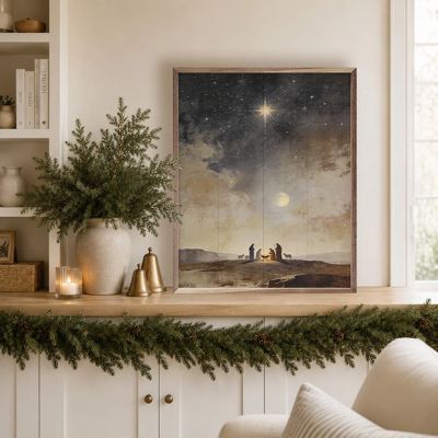 Silent Night Nativity Framed Wall Decor