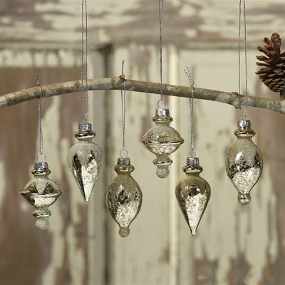 Sparkling Glass Ornament Set of 6