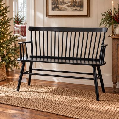 Spindle Back Farmhouse Bench