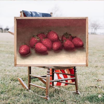 Strawberries Canvas Printed Horizontal Wall Art