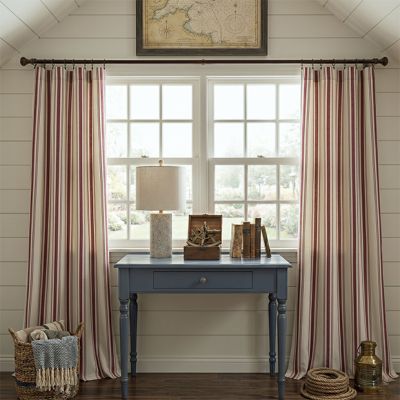 Striped Country Window Curtain Panel Set of 2