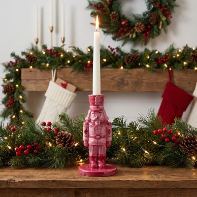 Sugarplum Soldier Nutcracker Taper Holder Set of 2