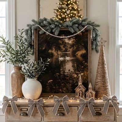 Swans Beneath The Willow Canopy Framed Wall Art