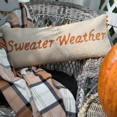 Sweater Weather Pom Pom Accent Pillow
