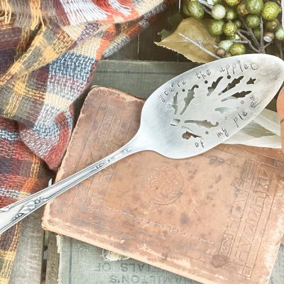 Sweet as Pie Stamped Vintage Pie Server