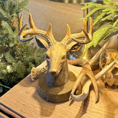 Table Top Deer Head Statue