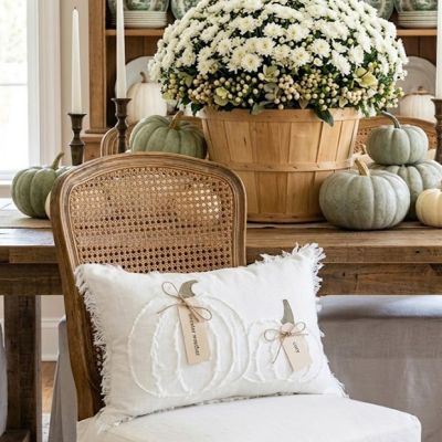 Tattered Pumpkins Rectangle Accent Pillow