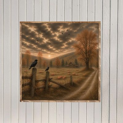 The Crow's Meadow Printed Canvas Wall Sign