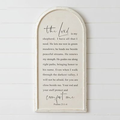 The Lord Is My Shepherd Arched Wall Sign