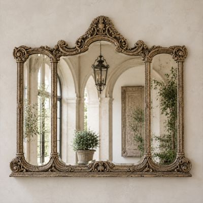 Triple Panel Fountainbleau Wall Mirror