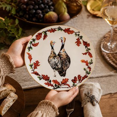 Vagabond House Fall Turkey Bone China Salad Plate