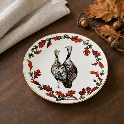 Vagabond House Fall Turkey Bone China Salad Plate