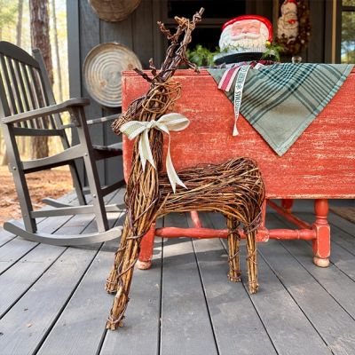Vine Reindeer Statue 25 Inch