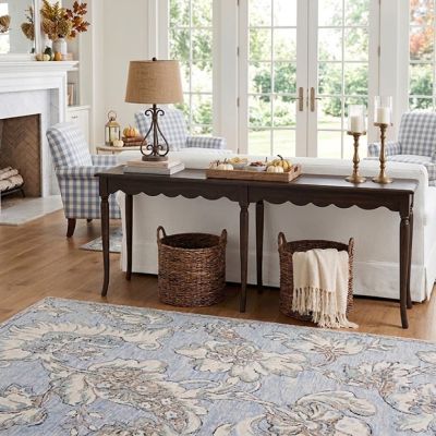 Vintage Blossom Blue/Beige Area Rug