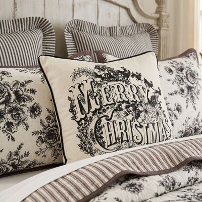Vintage Merry Christmas Throw Pillow