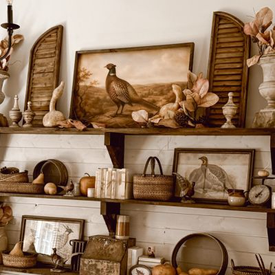 Vintage Pheasants Canvas Wall Art