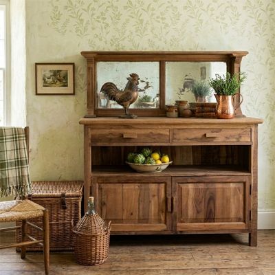 Vintage Reproduction Mirror Back Sideboard